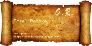 Oczel Rebeka névjegykártya